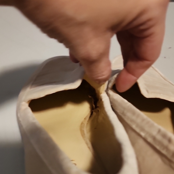 Nine West Clear Heel Cream Flats with Textured Fabric - Picture 6 of 6